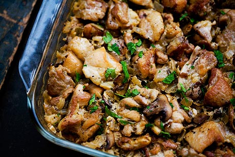 Рецепт Цыпленок с грибами и рисом