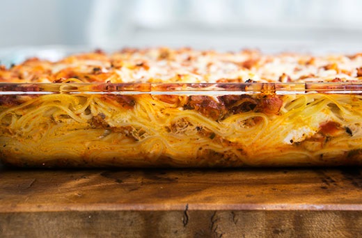 Рецепт: Лазанья из спагетти